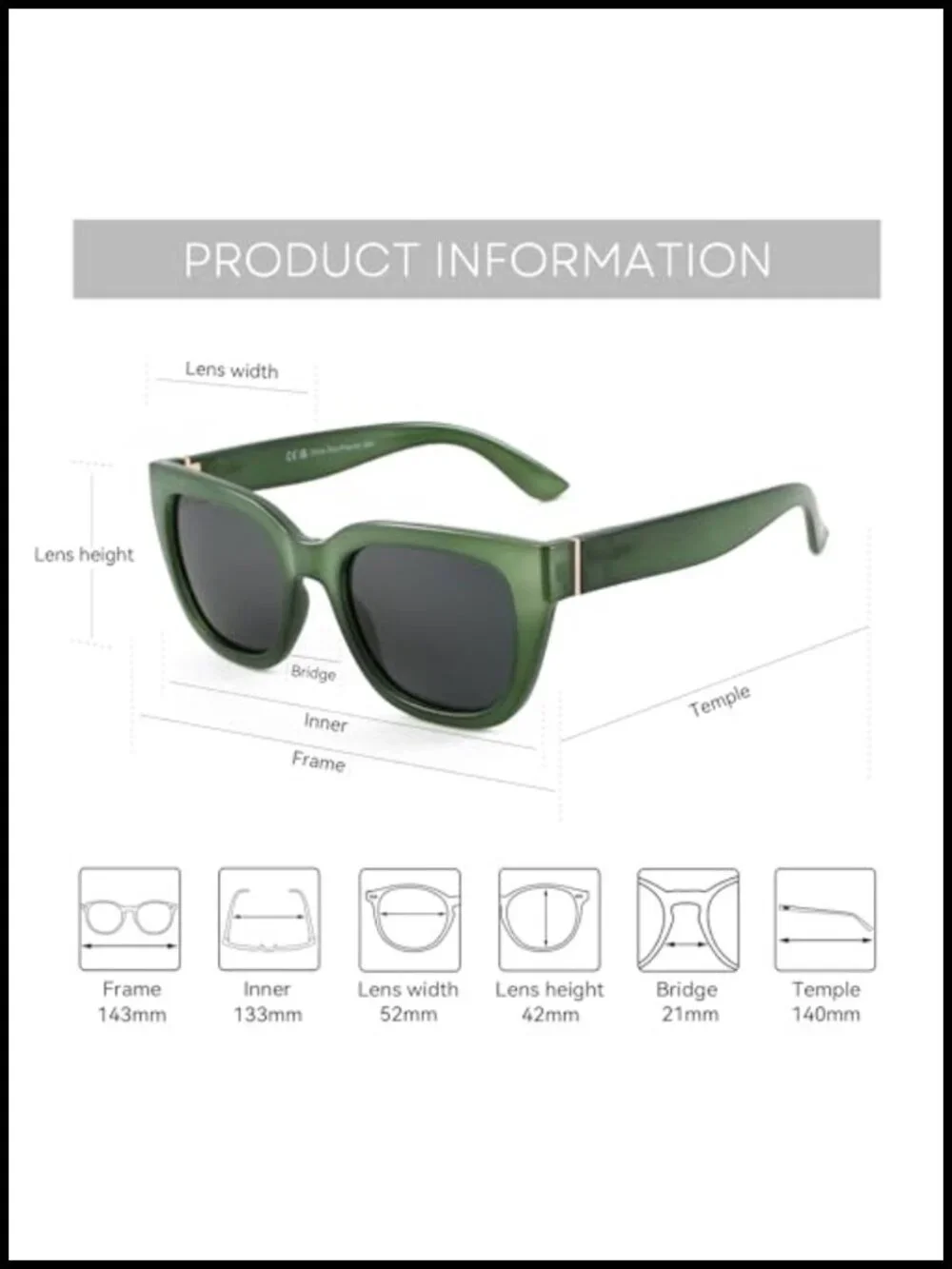 Retro Square Polarized Sunglasses UV400 Protection Trendy Shades